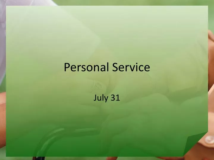 personal service