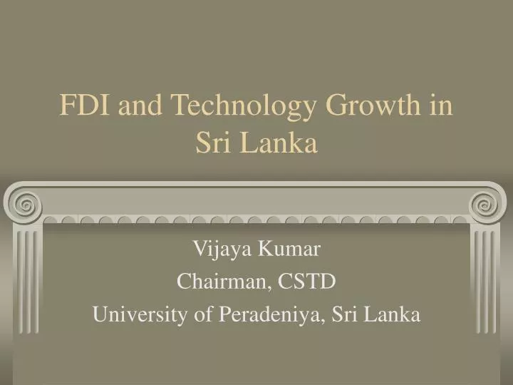 fdi and technology growth in sri lanka