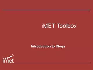 iMET Toolbox