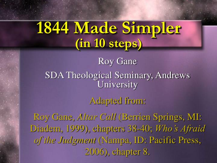 1844 made simpler in 10 steps