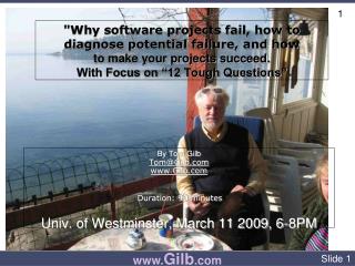&quot;Why software projects fail, how to diagnose potential failure, and how to make your projects succeed. With Focus o