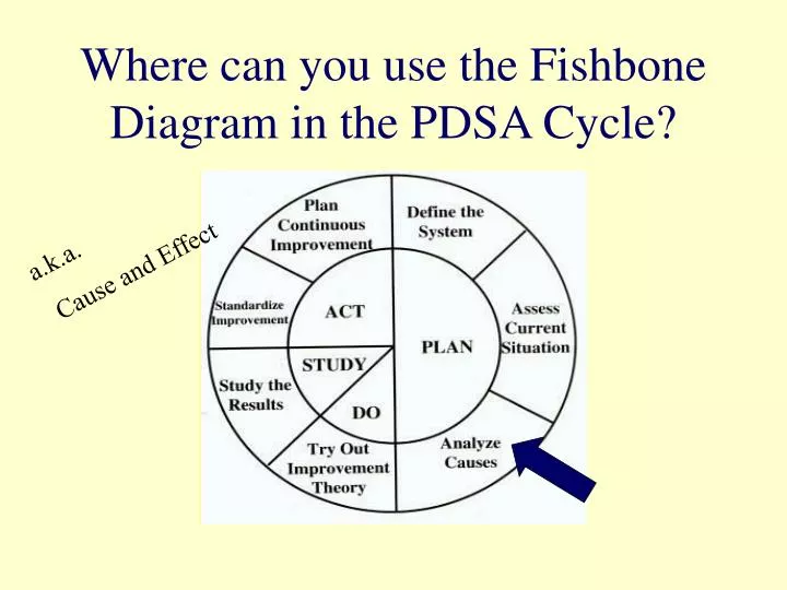 where can you use the fishbone diagram in the pdsa cycle