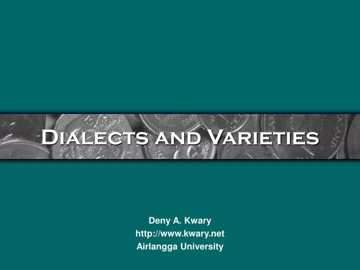 dialects and varieties