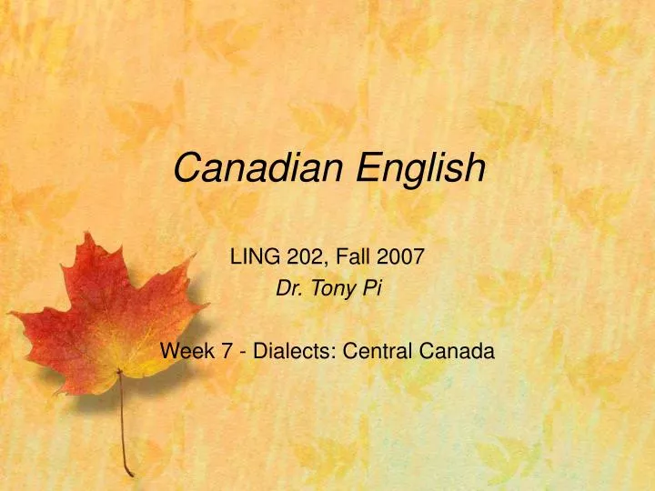 canadian english