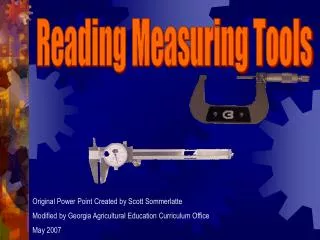 Reading Measuring Tools