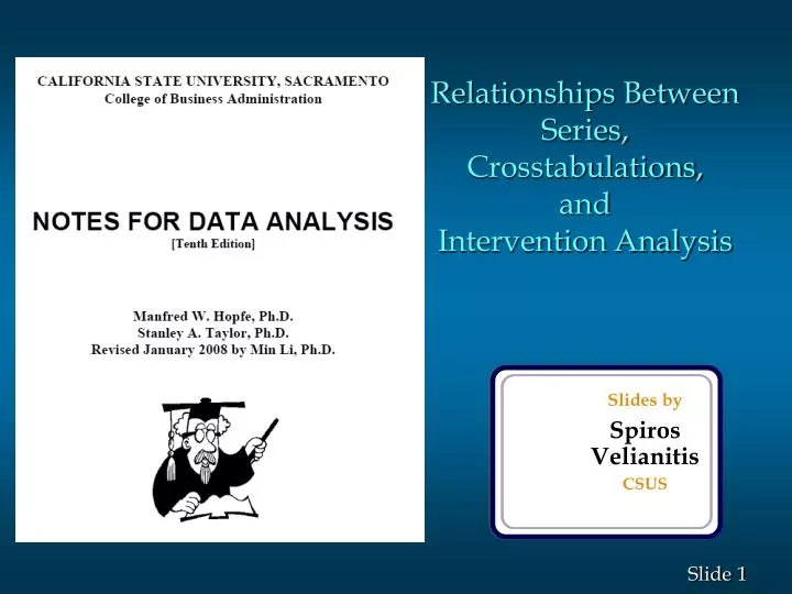 relationships between series crosstabulations and intervention analysis