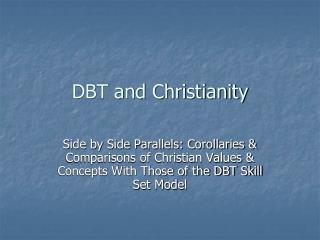 DBT and Christianity