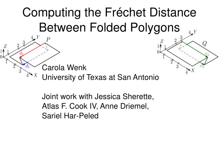 computing the fr chet distance between folded polygons