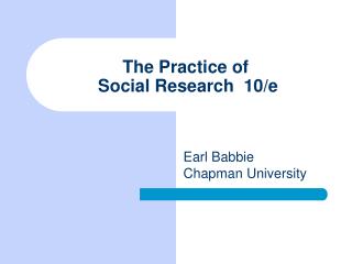 The Practice of Social Research 10/e
