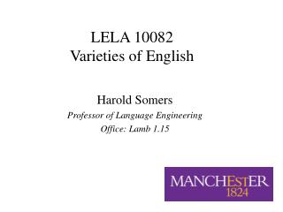 LELA 10082 Varieties of English