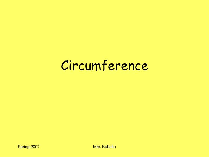 circumference