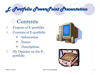 E- Portfolio PowerPoint Presentation