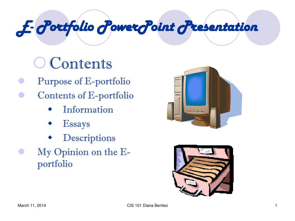 PPT - E- Portfolio PowerPoint Presentation PowerPoint Presentation ...