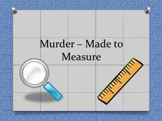 Murder – Made to Measure