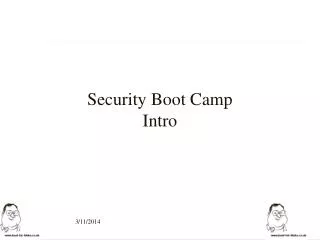 Security Boot Camp Intro