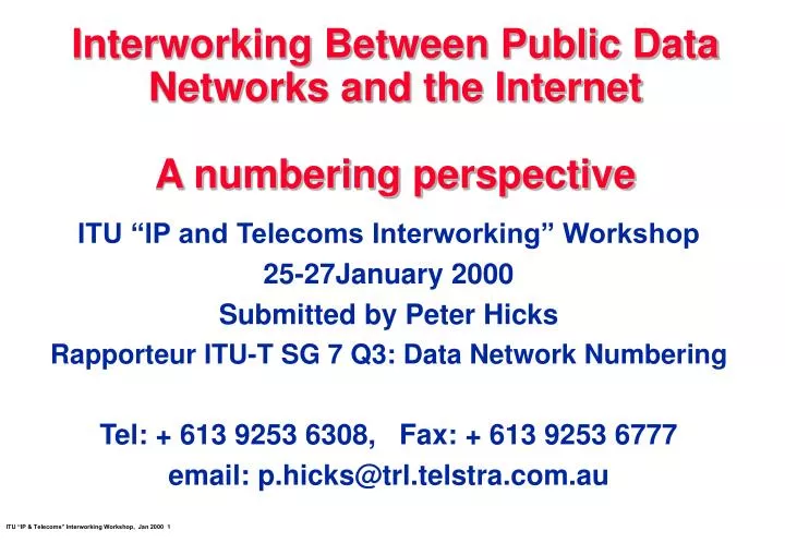 interworking between public data networks and the internet a numbering perspective