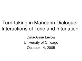 Turn-taking in Mandarin Dialogue: Interactions of Tone and Intonation