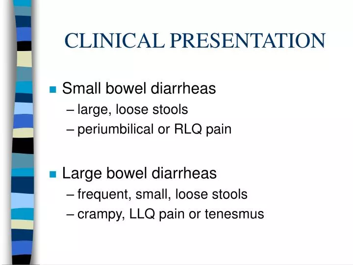 clinical presentation