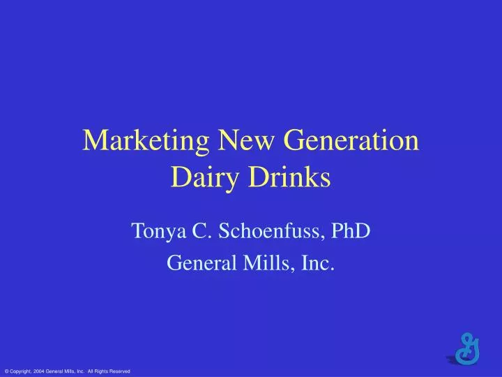 marketing new generation dairy drinks