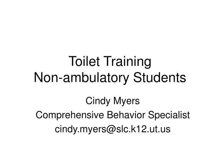 toilet training non ambulatory students