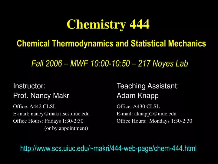 chemistry 444