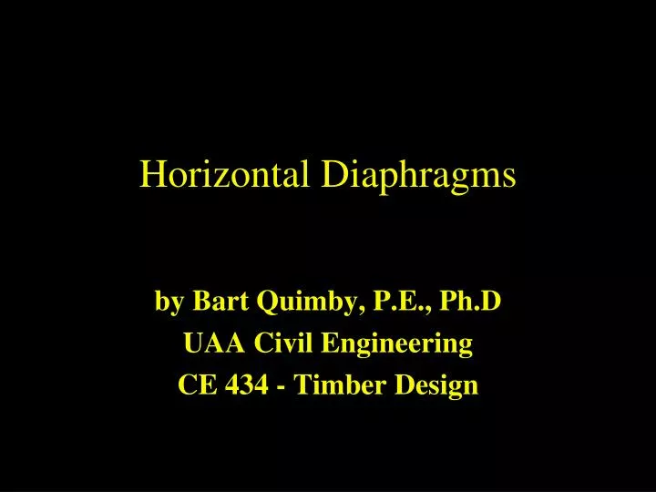 horizontal diaphragms