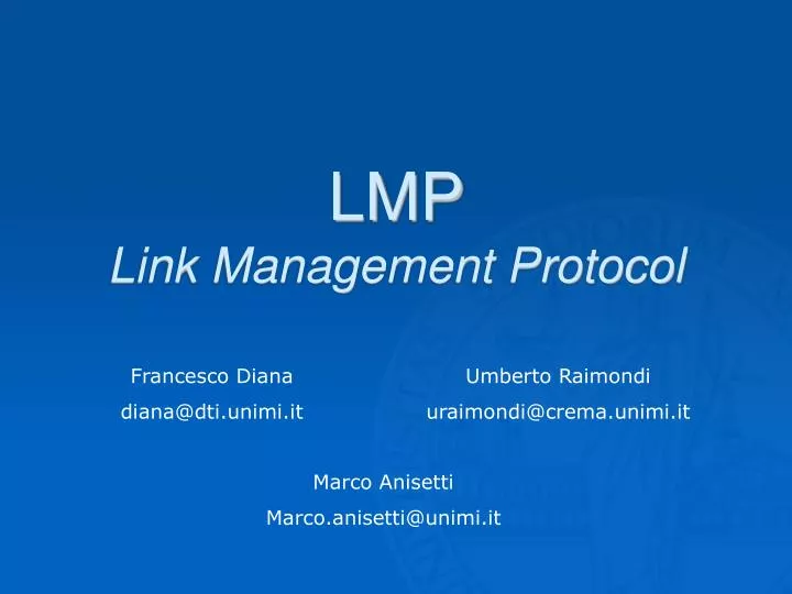 lmp link management protocol