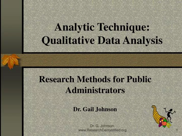 analytic technique qualitative data analysis