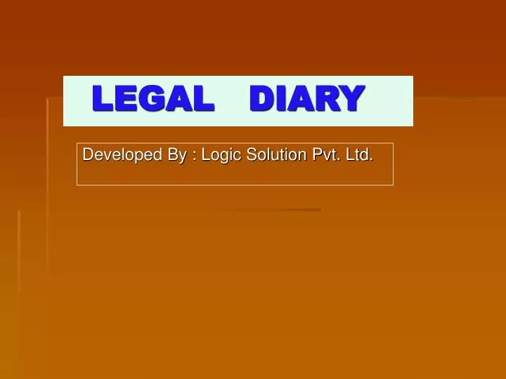 legal diary