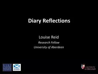 Diary Reflections