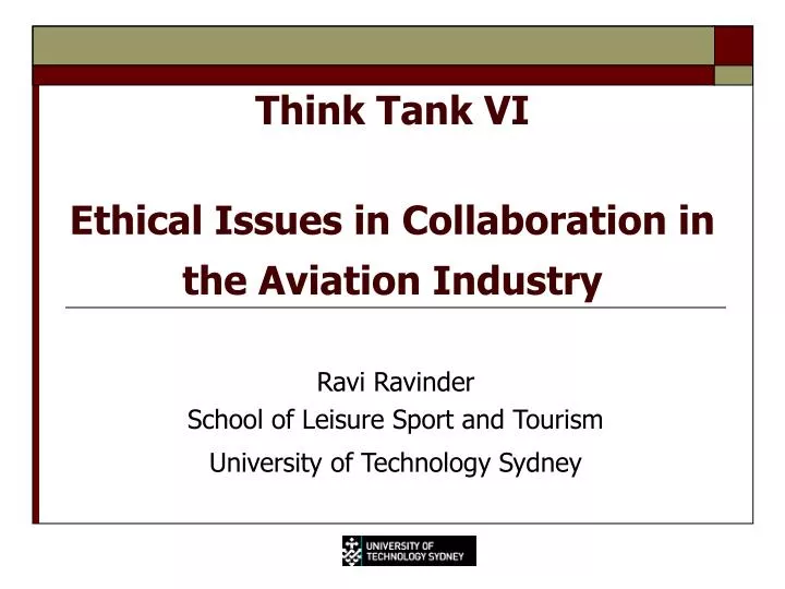 think tank vi ethical issues in collaboration in the aviation industry