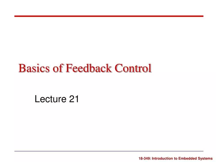 basics of feedback control