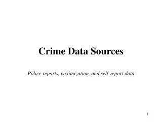 Crime Data Sources
