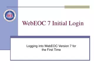 WebEOC 7 Initial Login