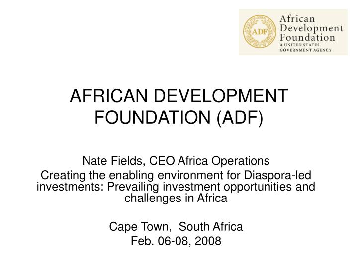 african development foundation adf