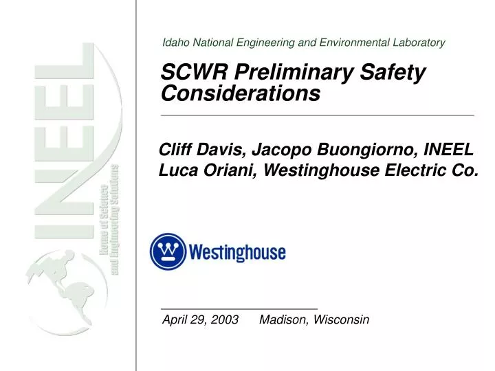 scwr preliminary safety considerations