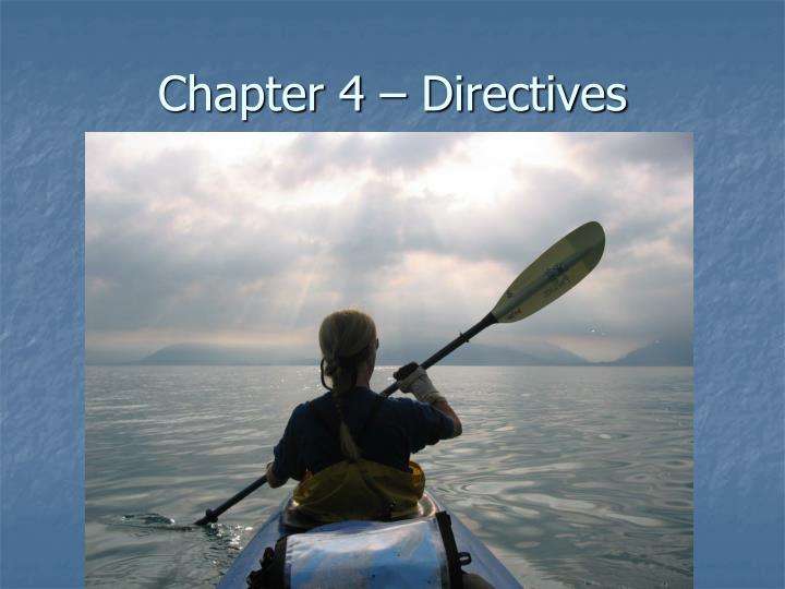 chapter 4 directives