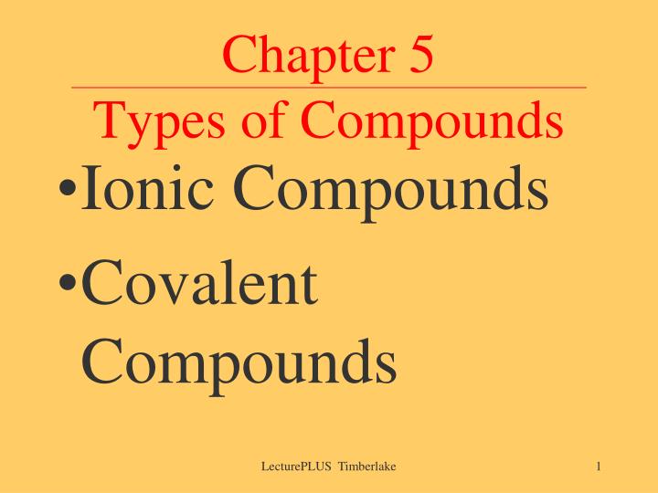 chapter 5 types of compounds