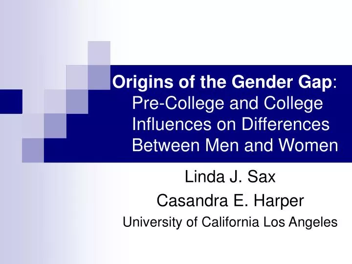 origins of the gender gap pre college and college influences on differences between men and women