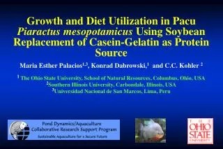 Growth and Diet Utilization in Pacu Piaractus mesopotamicus Using Soybean Replacement of Casein-Gelatin as Protein Sou