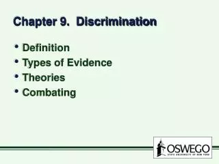 Chapter 9. Discrimination