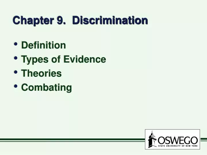 chapter 9 discrimination