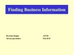 Finding Business Information - slide 1