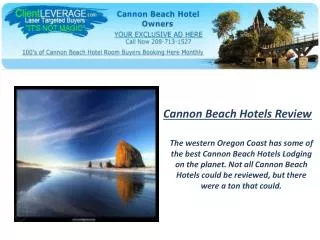 Cannon Beach Hotels - Paradise for Your Summer Vacation Deal