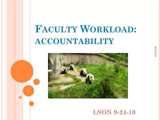 Faculty Workload: accountability