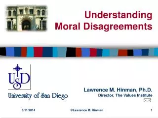 Understanding Moral Disagreements