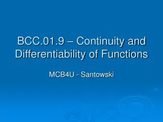 BCC.01.9 – Continuity and Differentiability of Functions