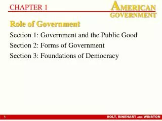Role of Government
