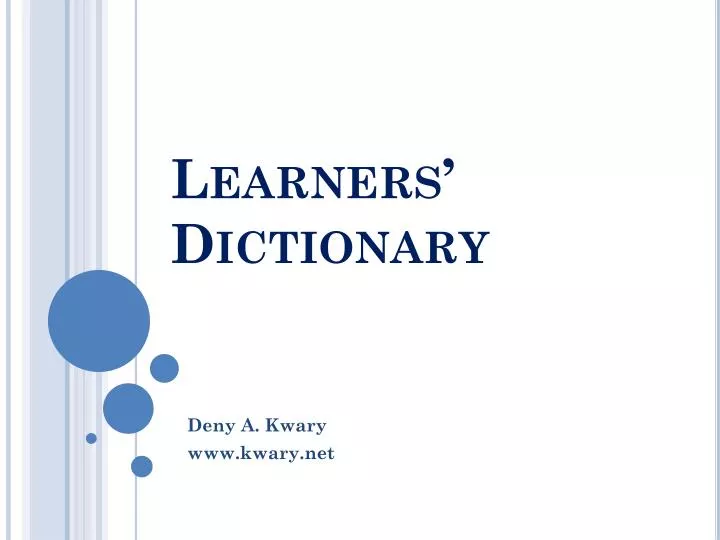 learners dictionary