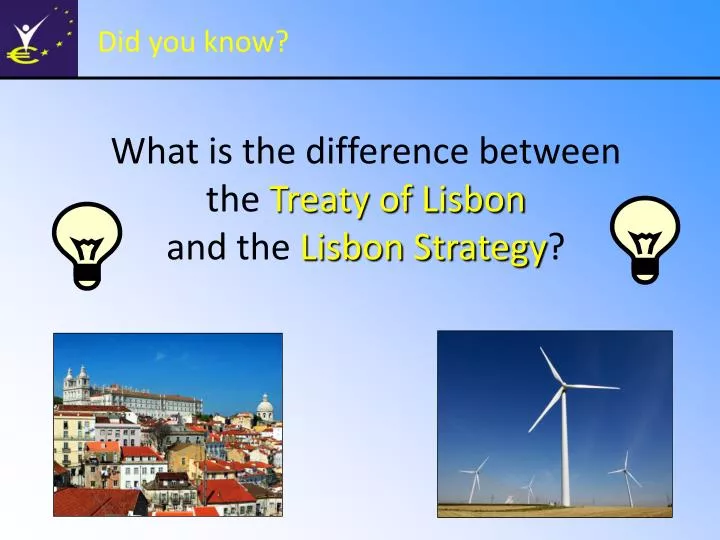 what is the difference between the treaty of lisbon and the lisbon strategy